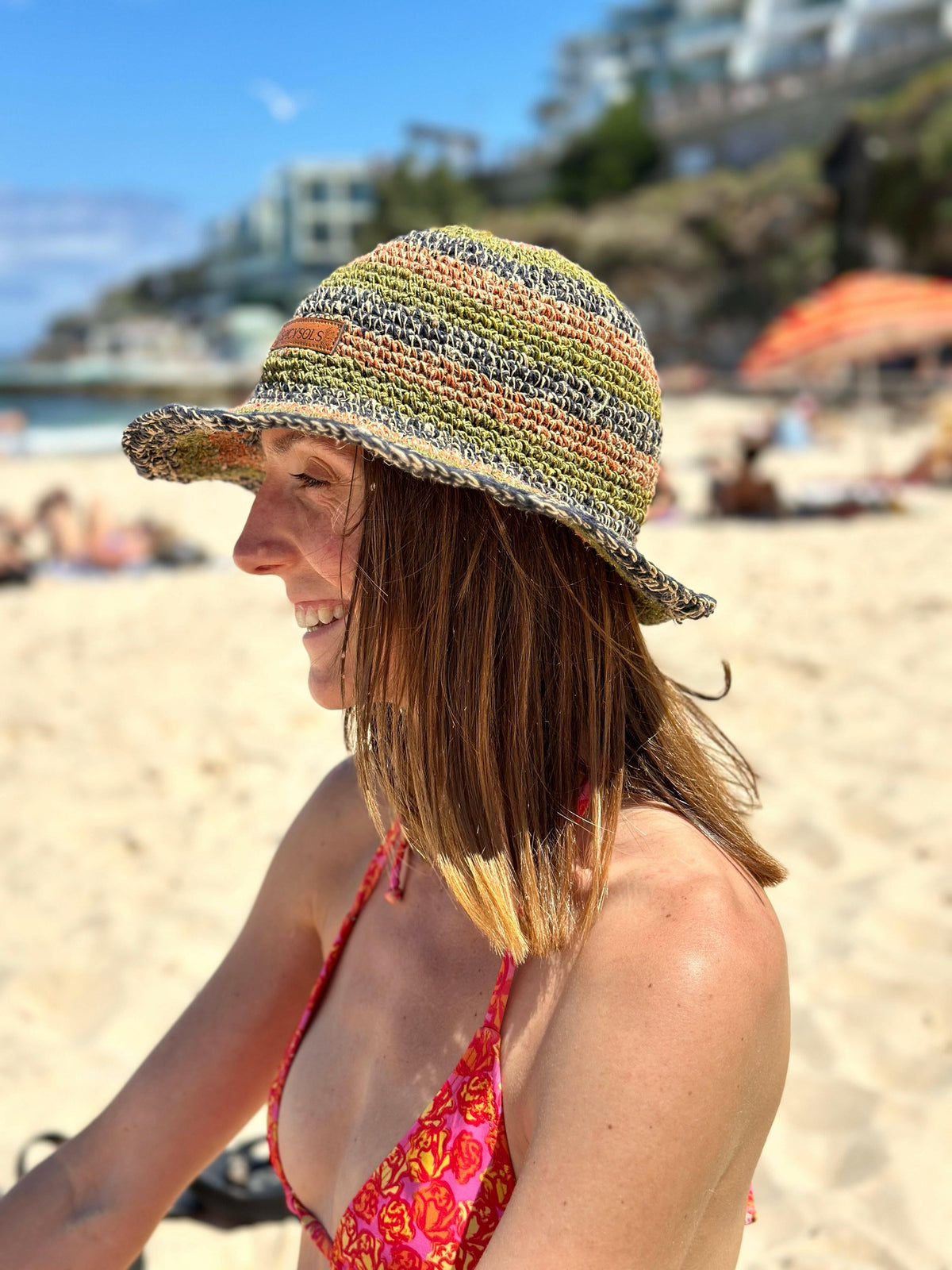 Spicy Sols Hemp Hat - Pink/Purple Stripe
