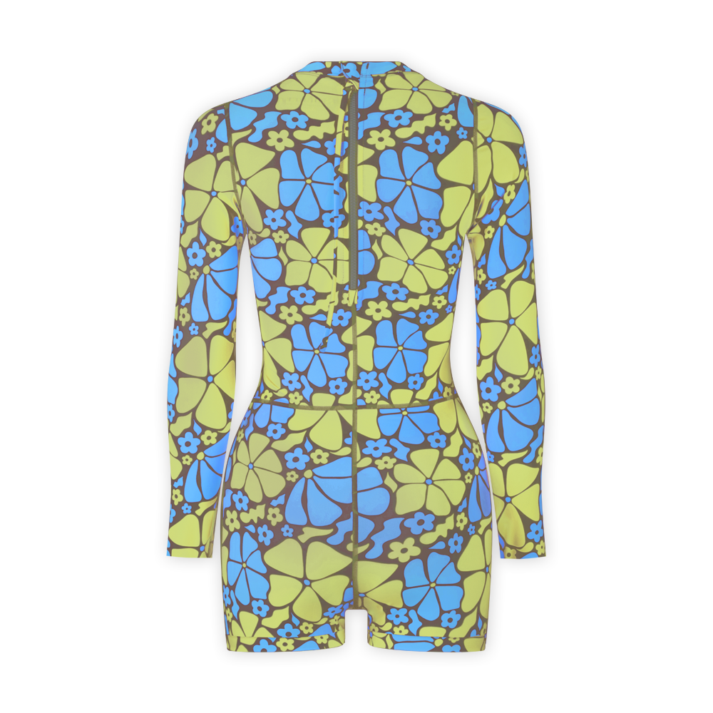 Auraya Long Sleeve Surf Suit - Ocean Bloom