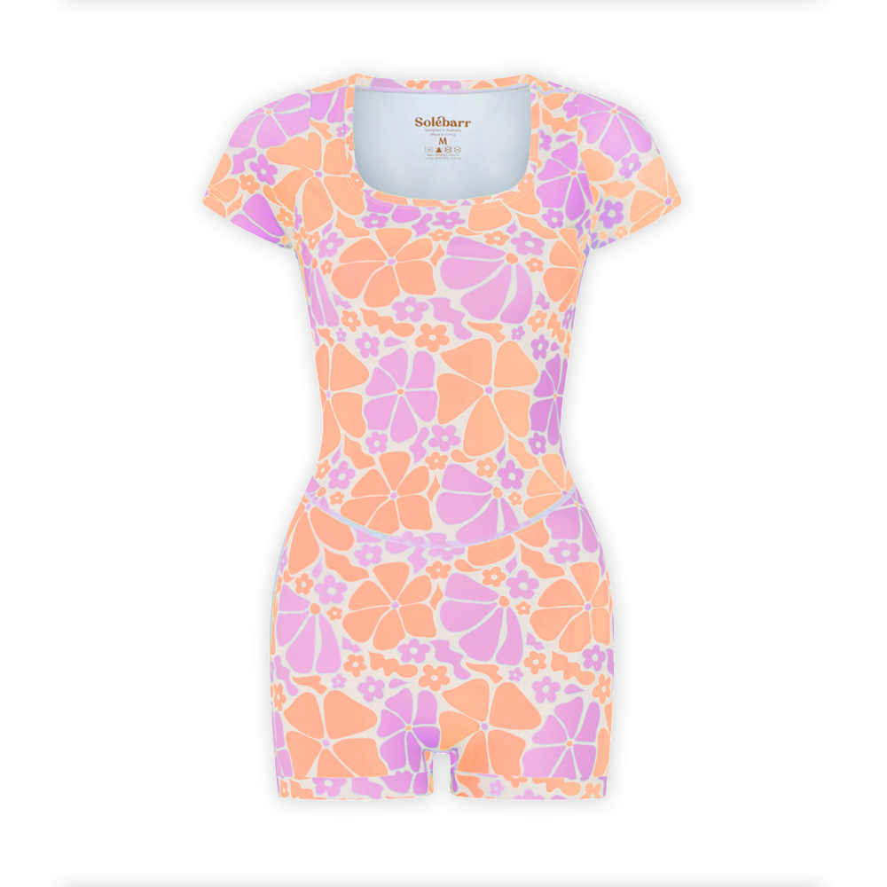 Auraya Shortie Suit - Sunset Bloom
