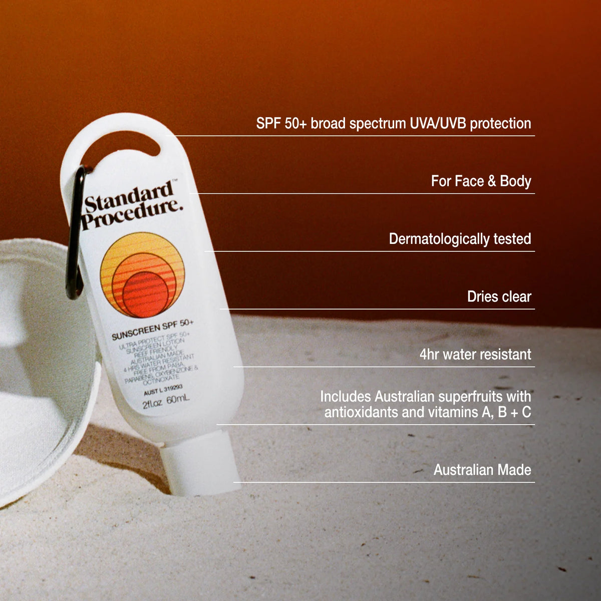 50+ Sunscreen Clip On 60ml