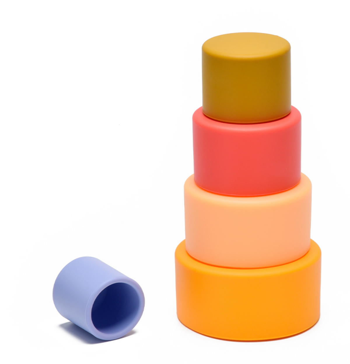 Milk Addict Silicone Stacking Cups - Golden Hour