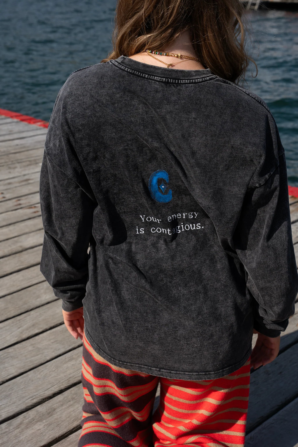 Zamimi Long Sleeve Tee - Black Solstice