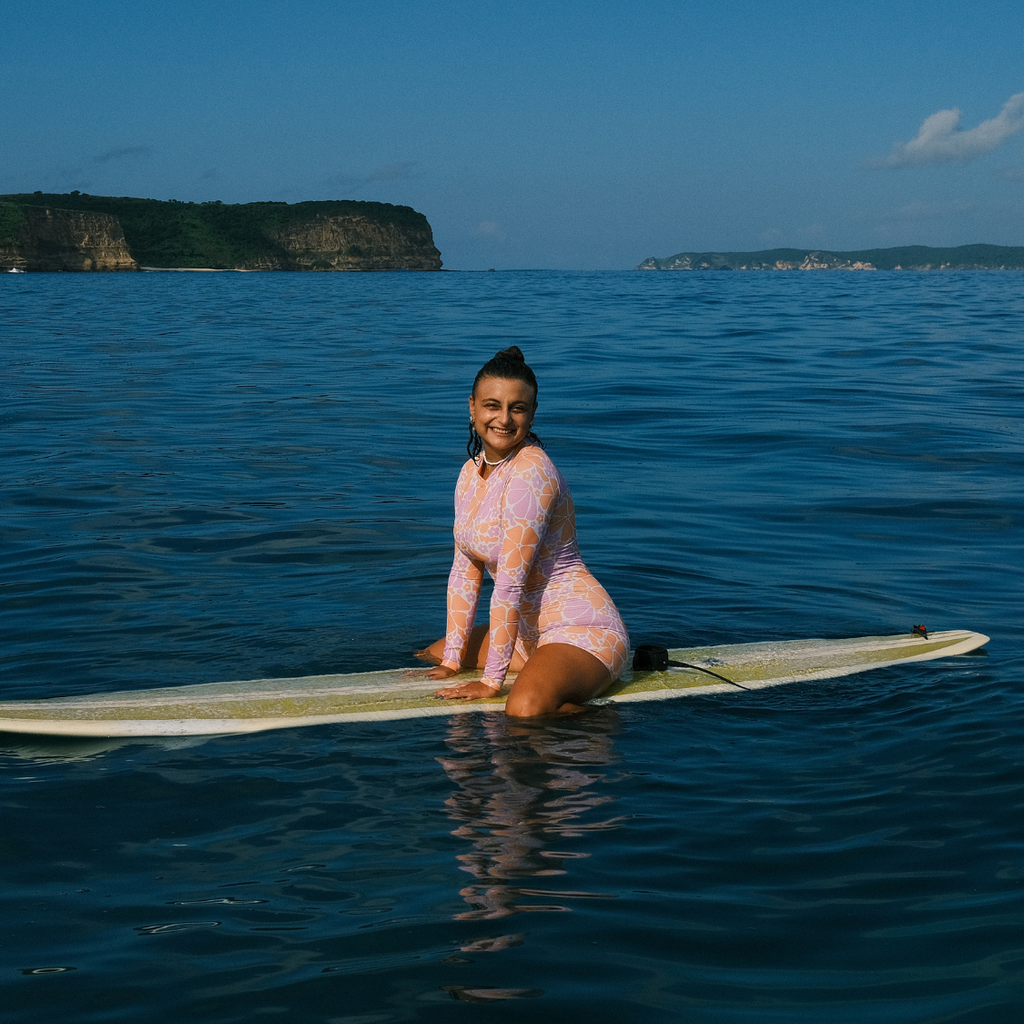 Auraya Long Sleeve Surf Suit - Sunset Bloom