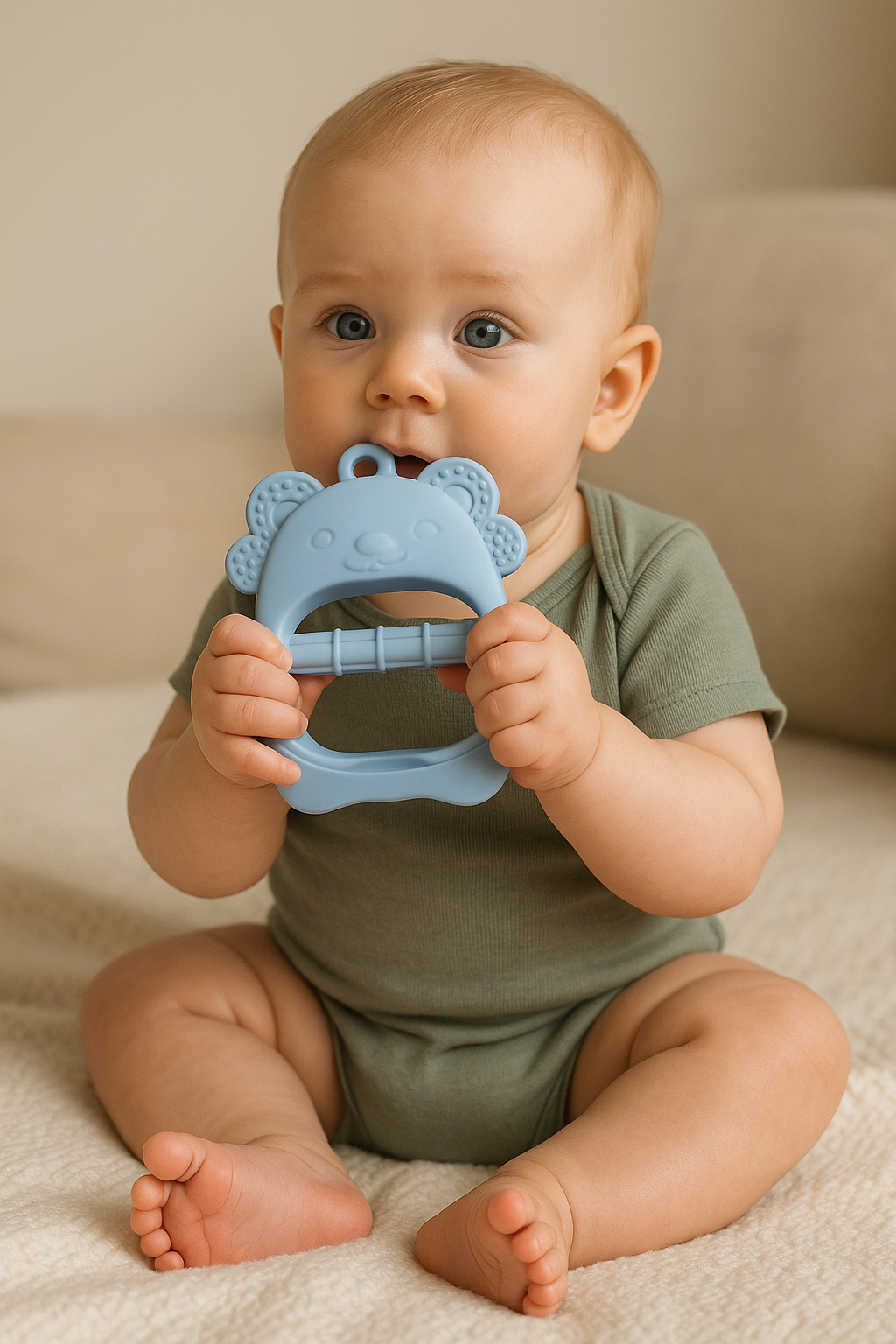 Lookbub Sensory Teddy Mitten Teether