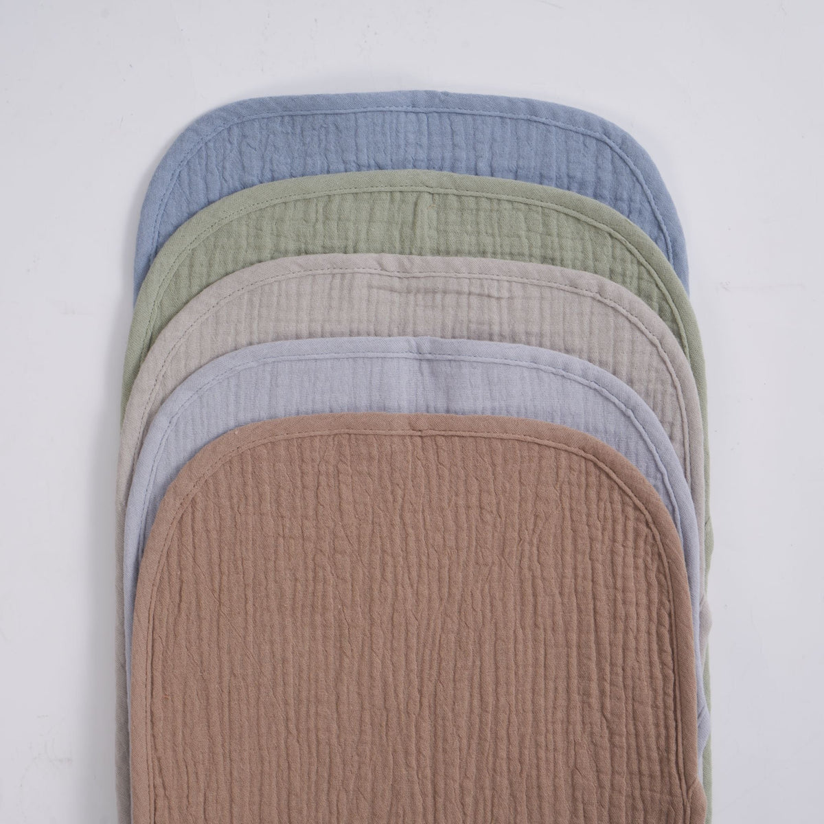 Zoe Sage Organic Muslin Burp Cloths 5 Pack - Earth and Sky