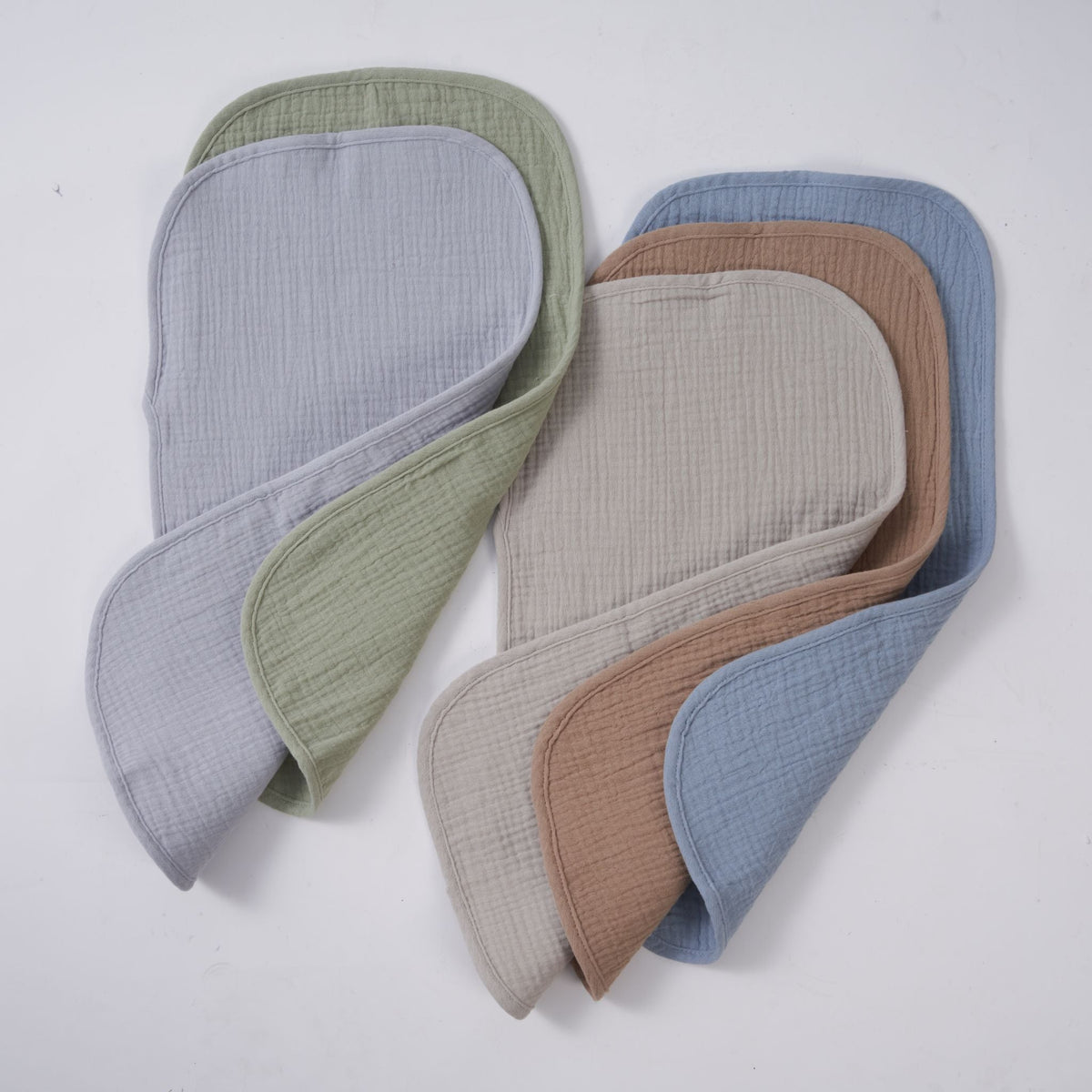 Zoe Sage Organic Muslin Burp Cloths 5 Pack - Earth and Sky