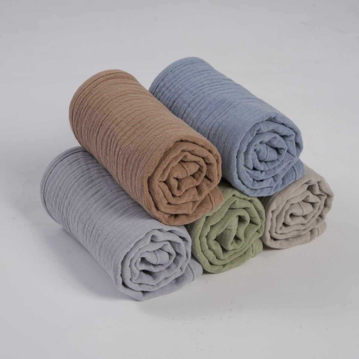 Zoe Sage Organic Muslin Burp Cloths 5 Pack - Earth and Sky