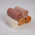Zoe Sage Organic Muslin Burp Cloths 5 Pack - Golden Harvest