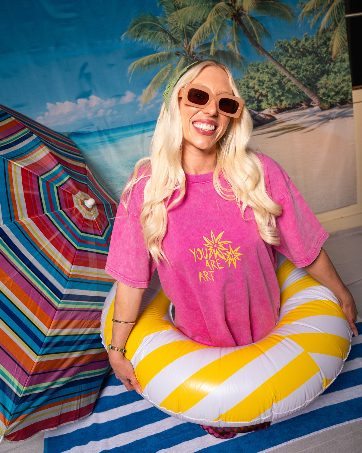 Zamimi You Are Art Tee - Pink & Yellow