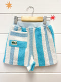 Ocean Stripe Terry Shorts | Size 2