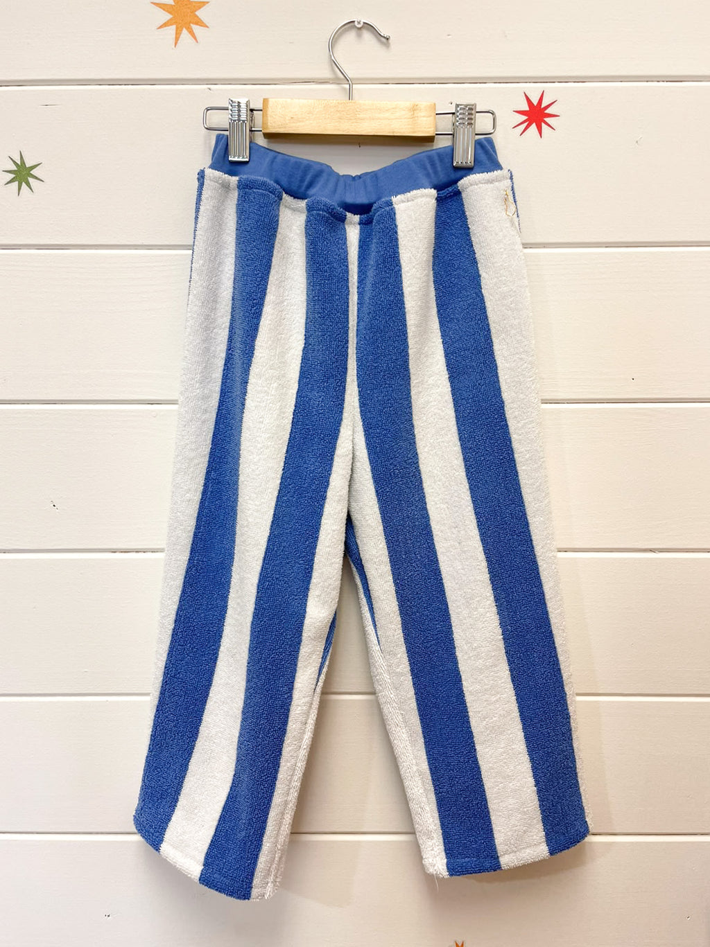 Blue Stripe Terry Pants | Size 5
