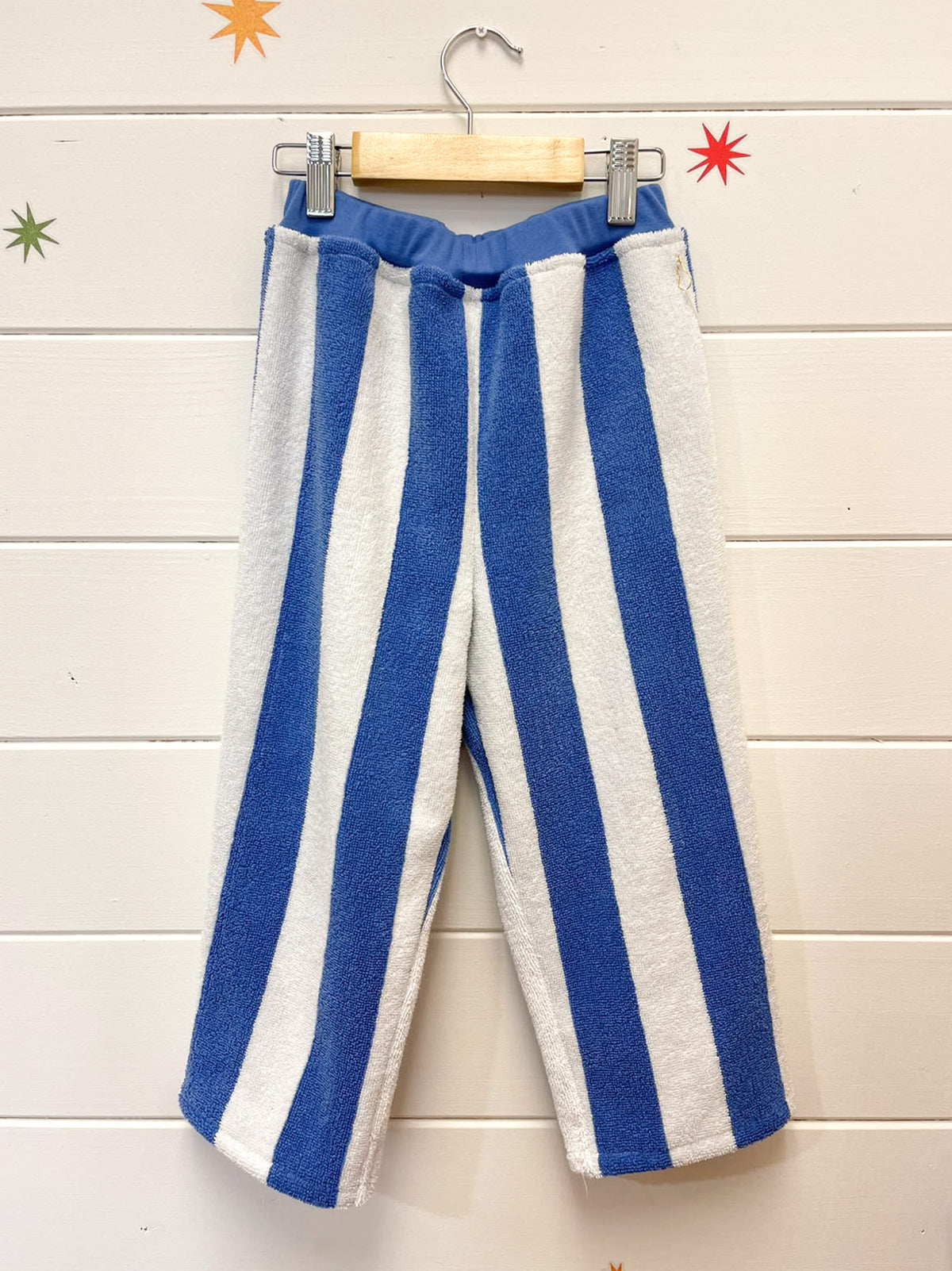 Blue Stripe Terry Pants | Size 5