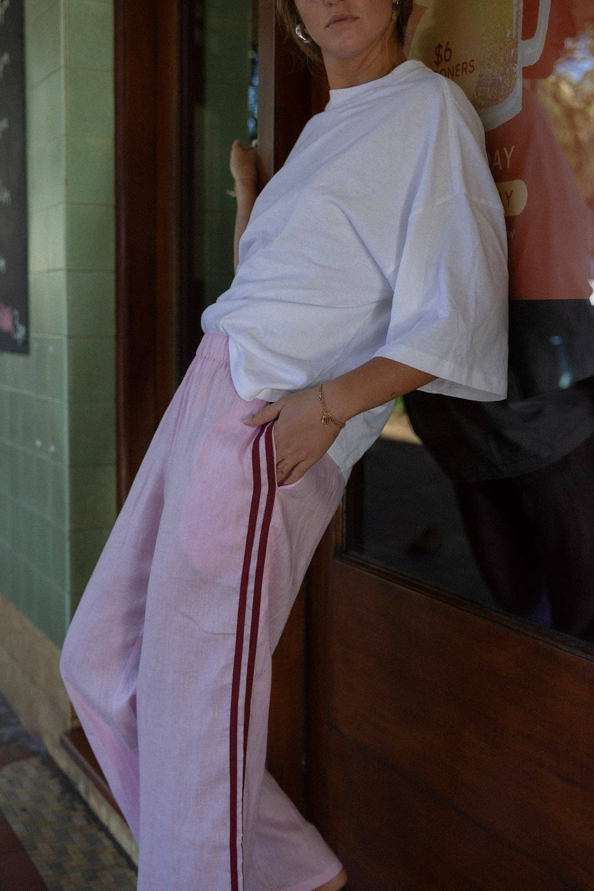 Linen Pant - Pale Fuchsia