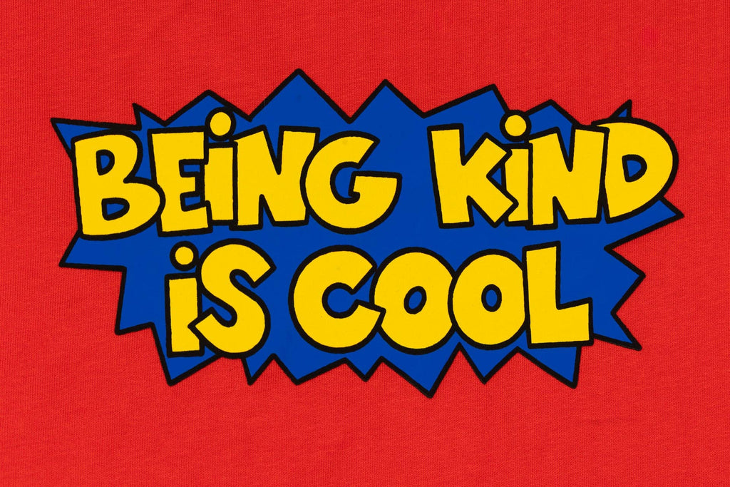 BEING KIND IS COOL TEE in CLASSIC RED: 2-3