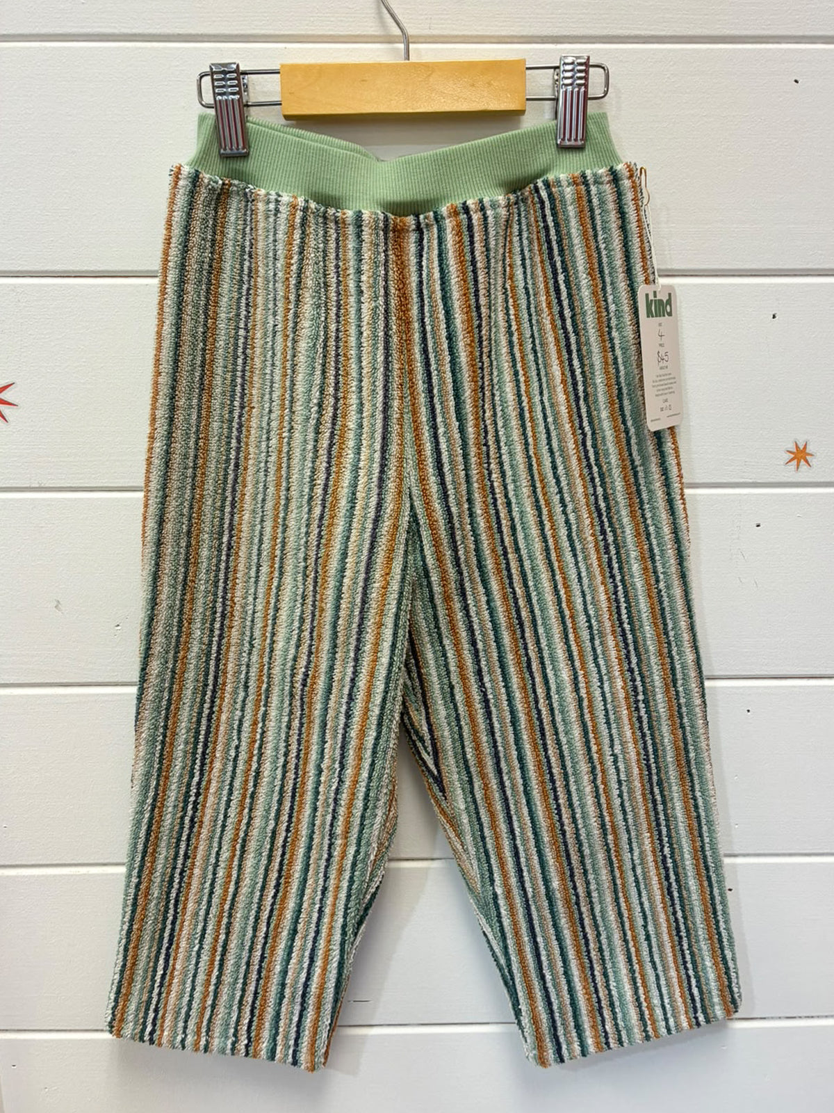 Kind Clothes Club Forest Stripe Terry Pants - Size 4