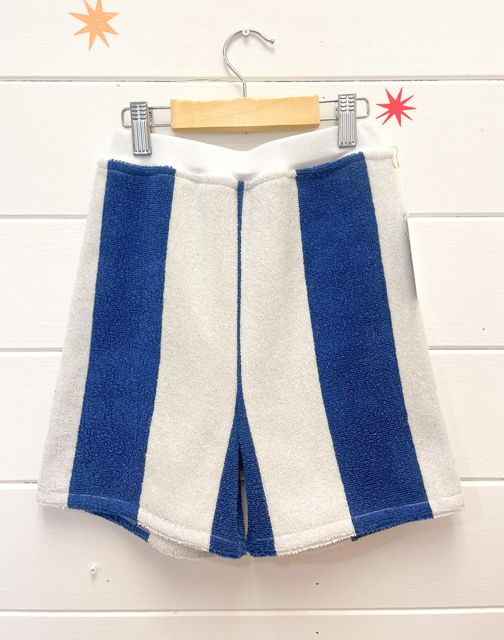 Blue Stripe Terry Shorts | Size 5