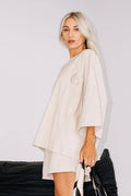 Basic Midweight Tee - Beige