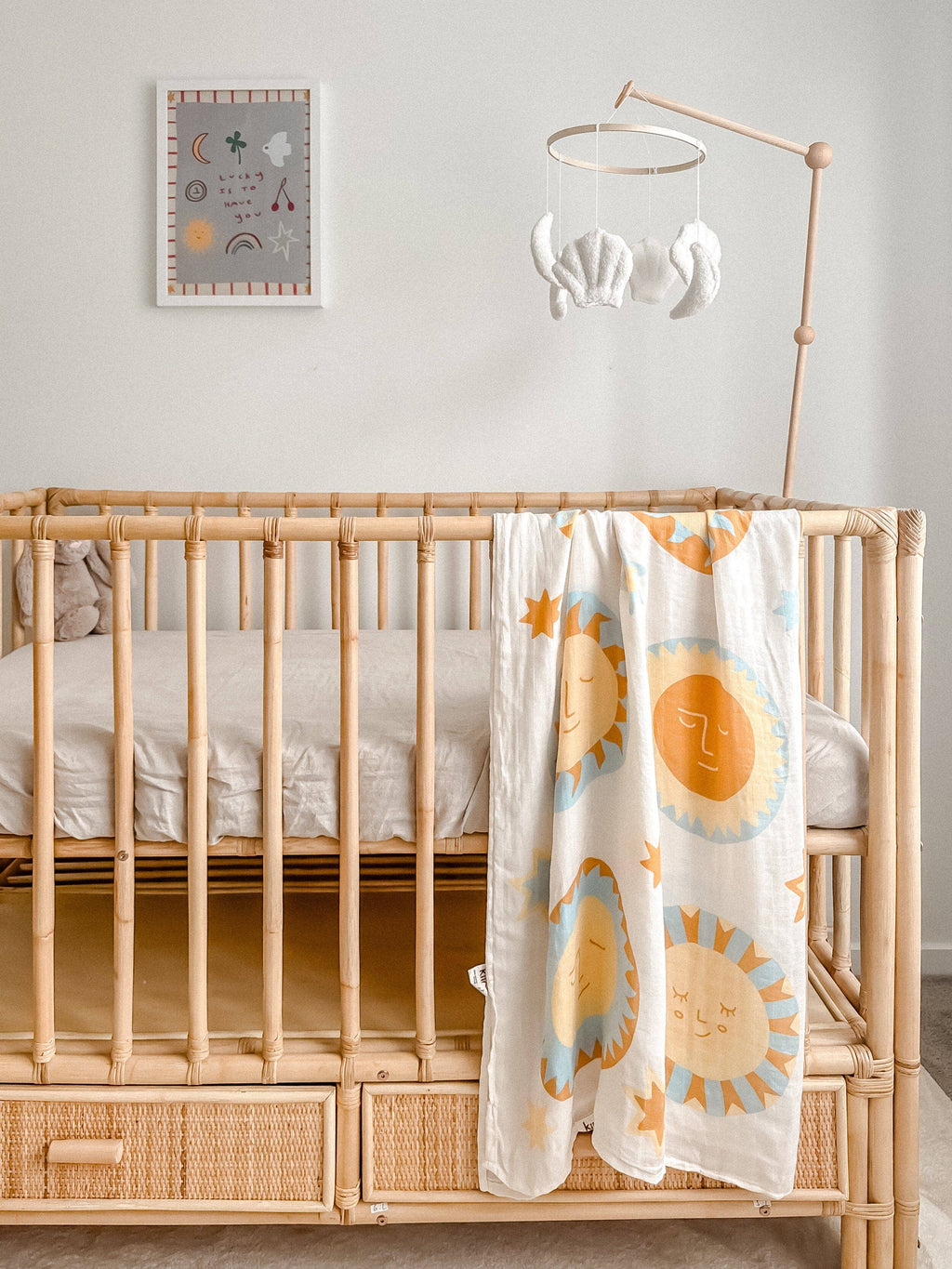 Organic Muslin Swaddle - Sunny Day: Sunny Day