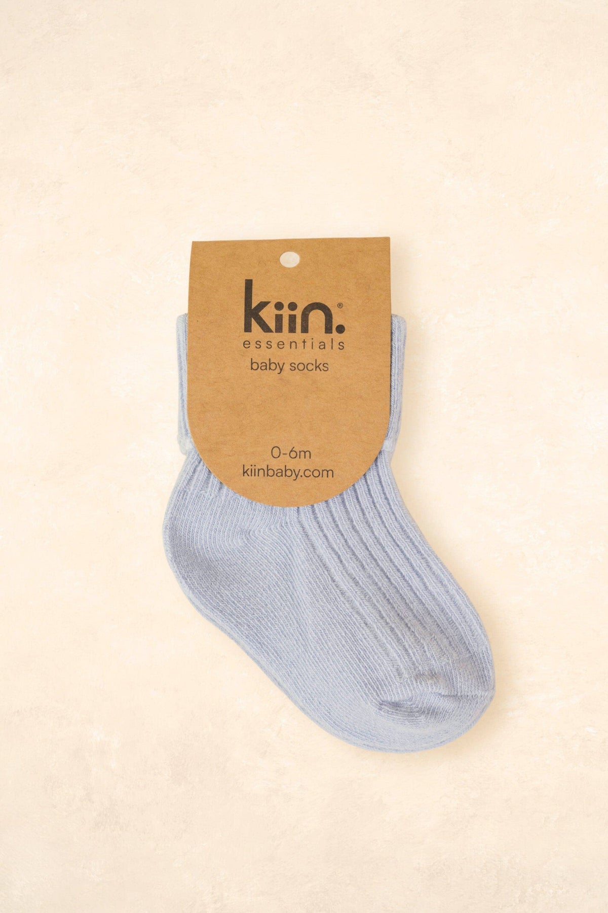 Cotton Ribbed Baby Socks: Oat / 0 - 6 Months