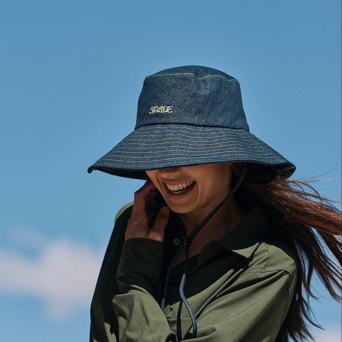 Sun Ray Wide Brim Denim Hat UPF50+