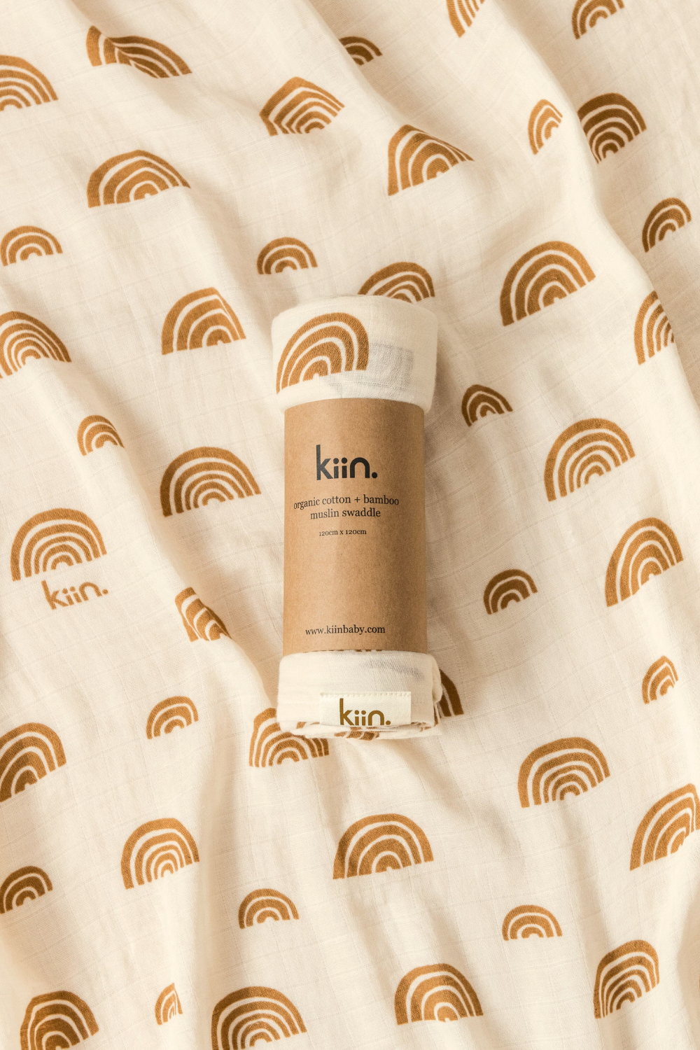 Organic Muslin Swaddle: Caramel