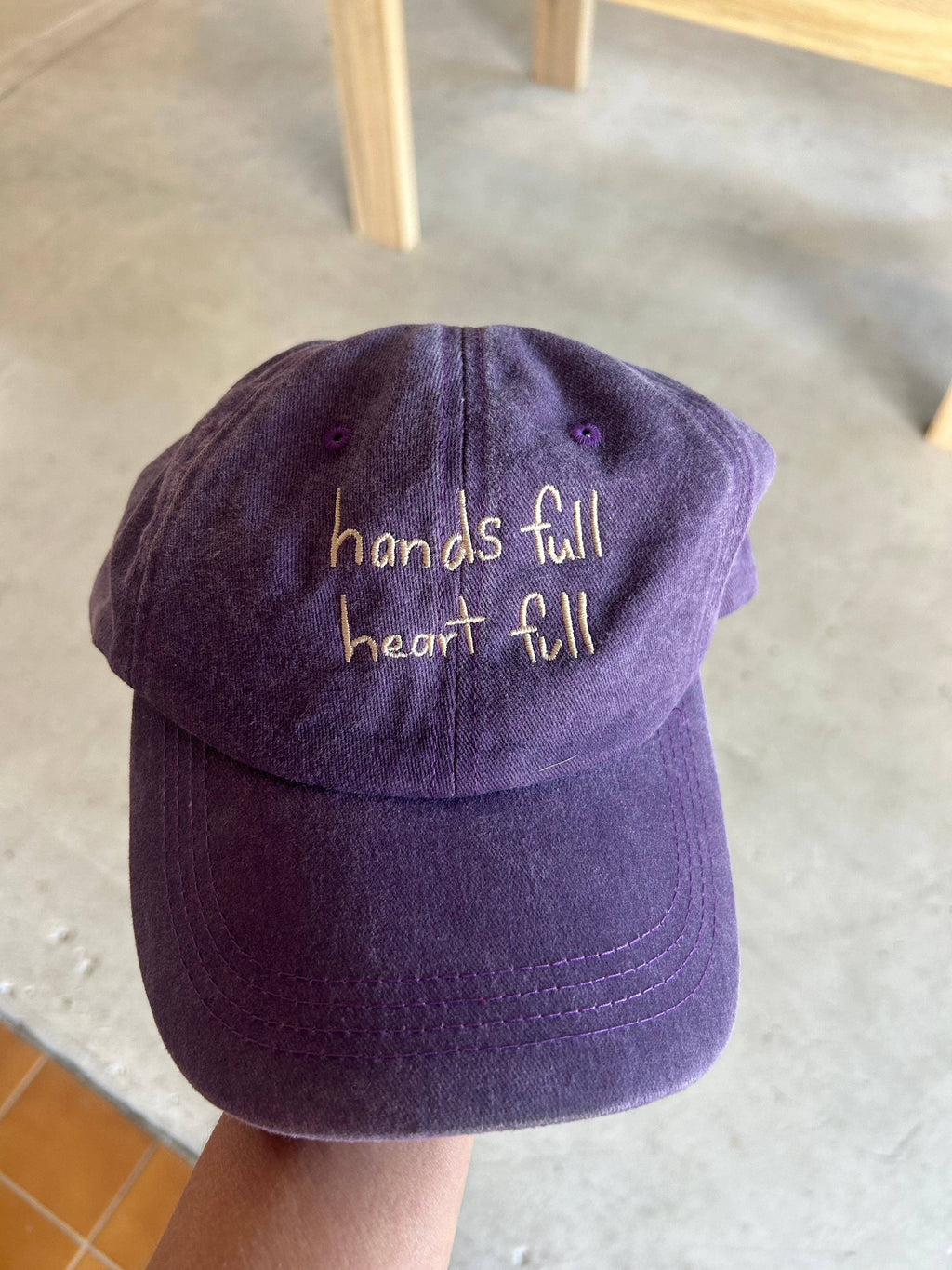 Heart Full Adults Cap: Cobalt/white
