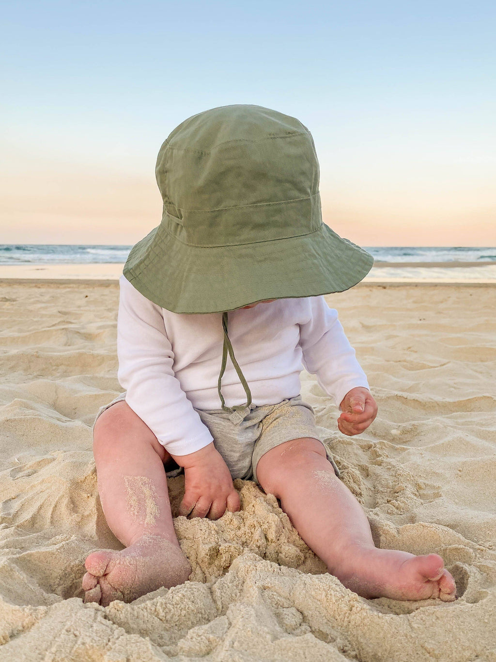 Cotton Sun Hat: Peony / Small
