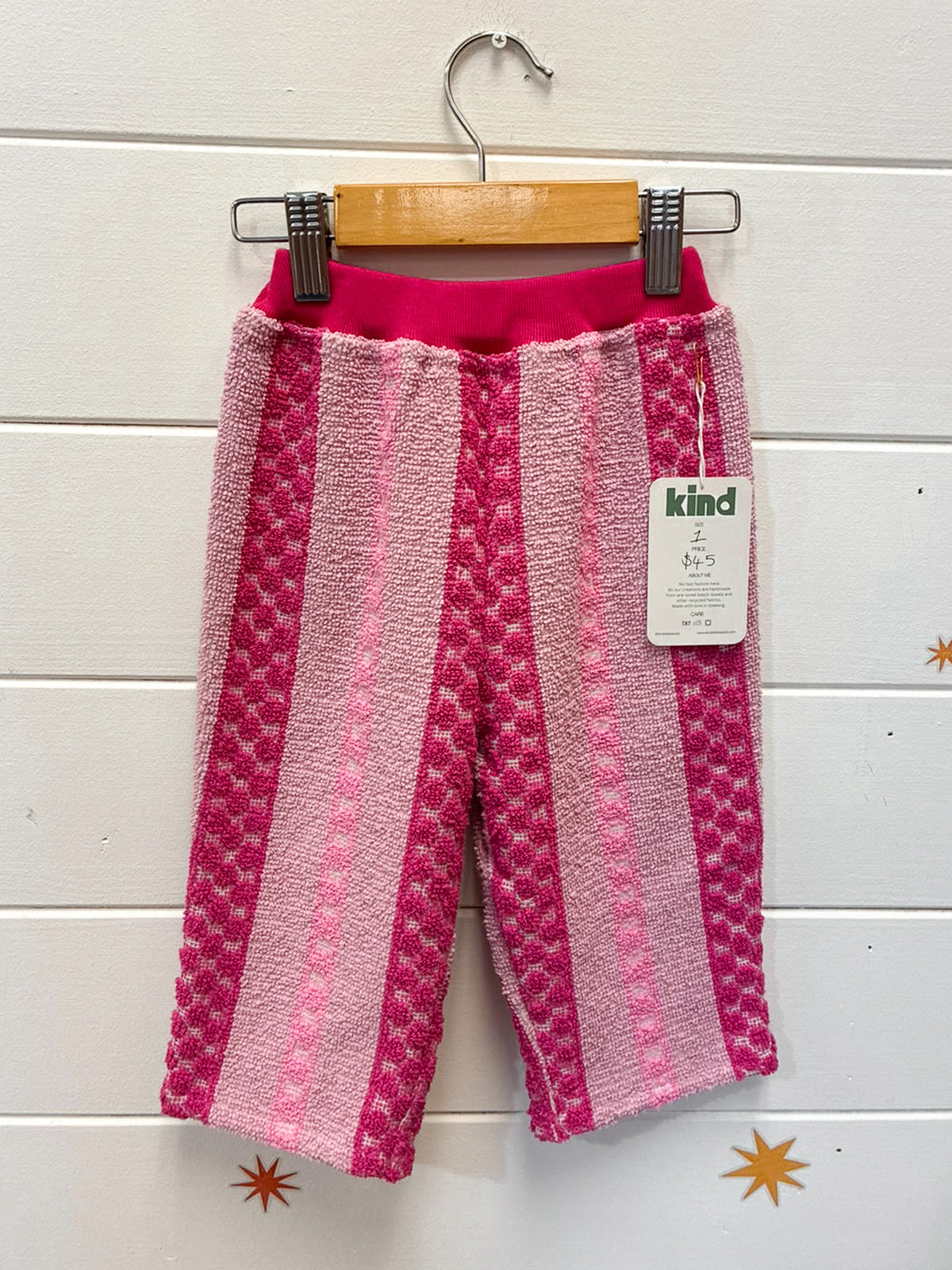 Kind Clothes Club Fairy Floss Terry Pants - Size 1