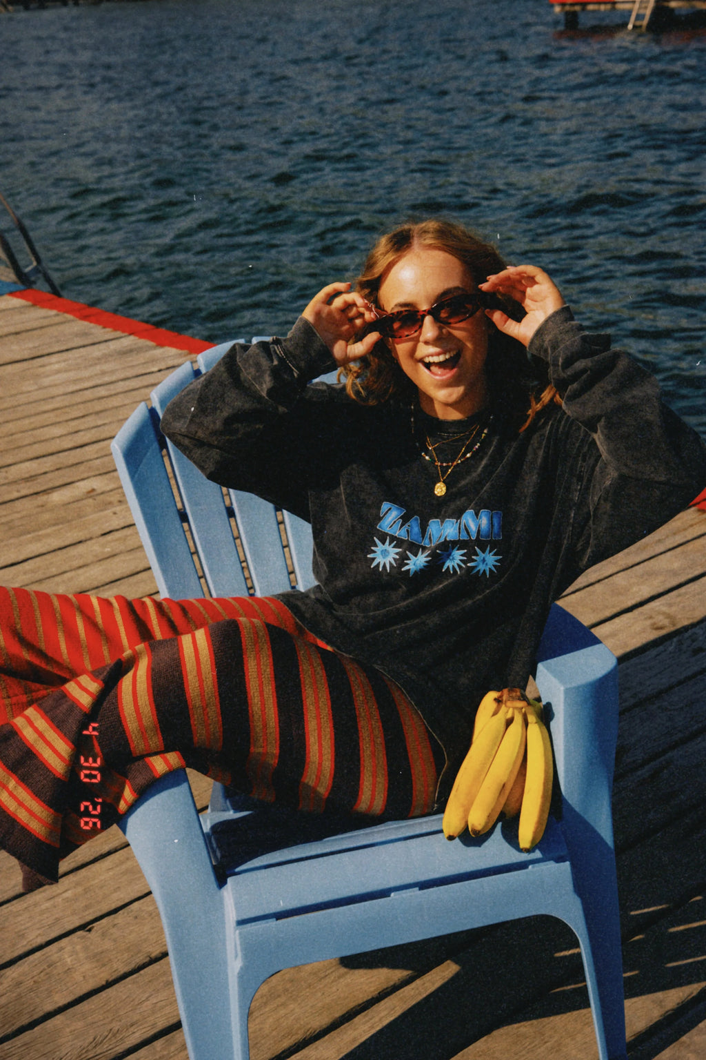 Zamimi Long Sleeve Tee - Black Solstice