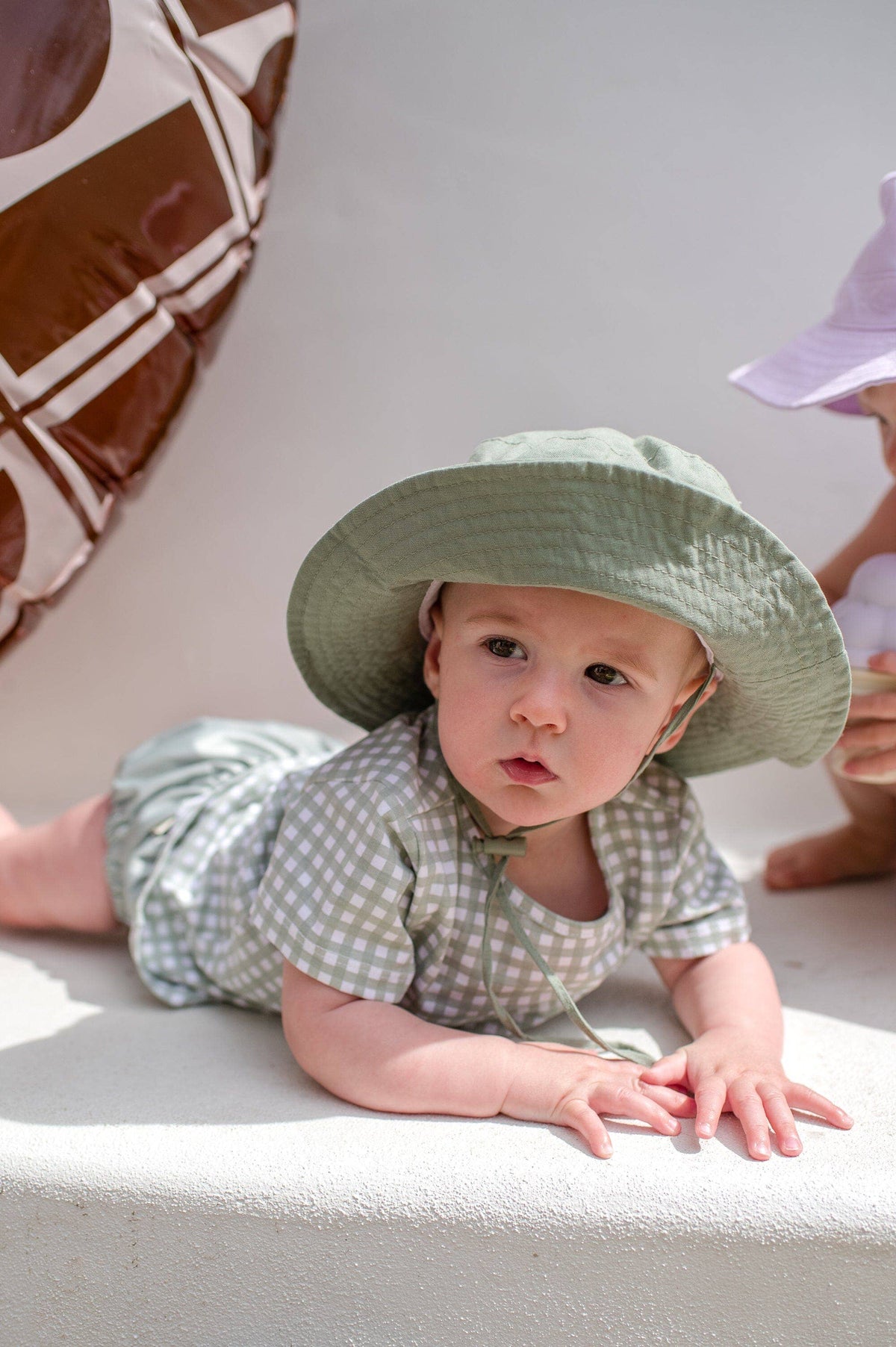 Cotton Sun Hat: Lilac / Small