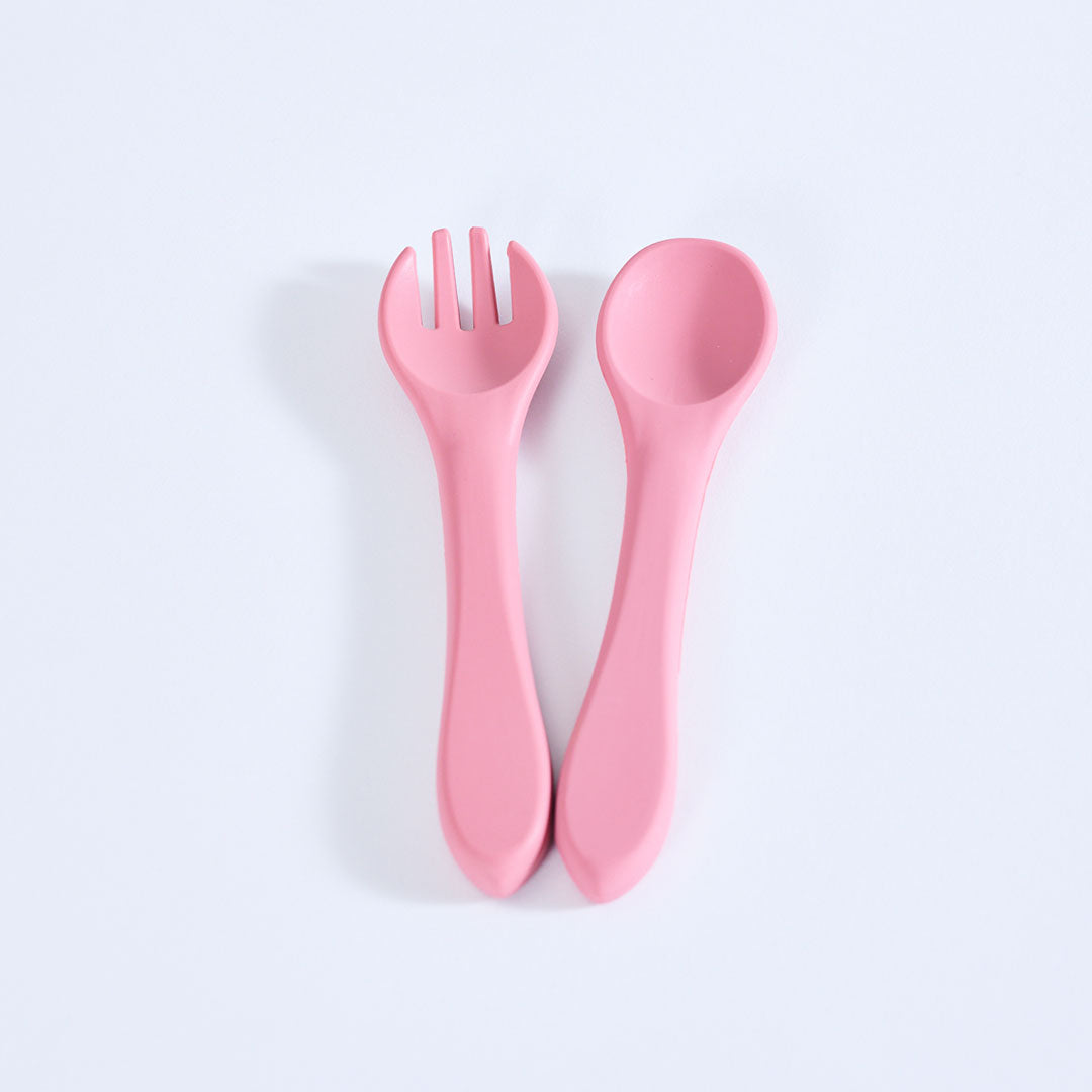 Milk Addict Silicone Spoon and Fork Set
