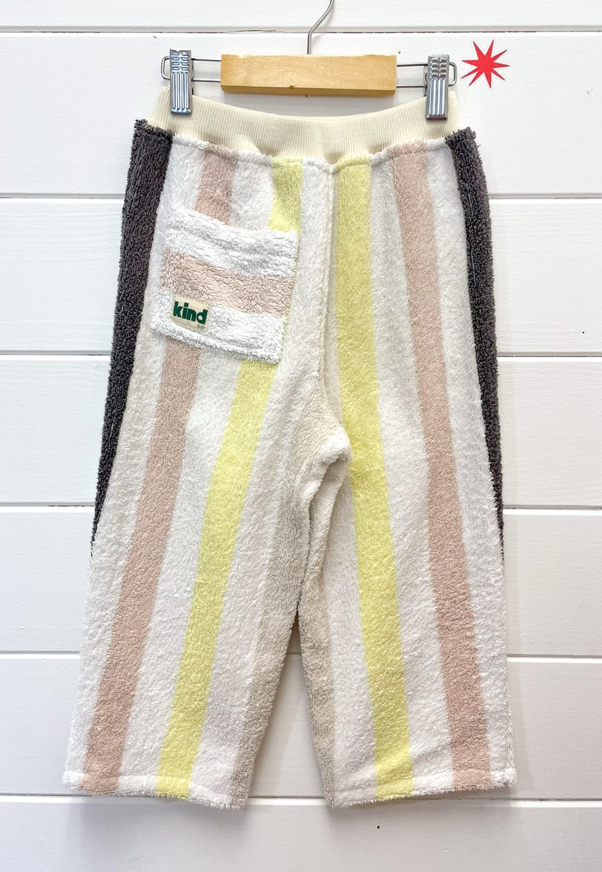 Sandy Stripe Terry Pants | Size 4