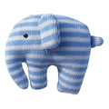 Emotion & Kids Knitted Elephant Rattle - Pale Blue Stripe