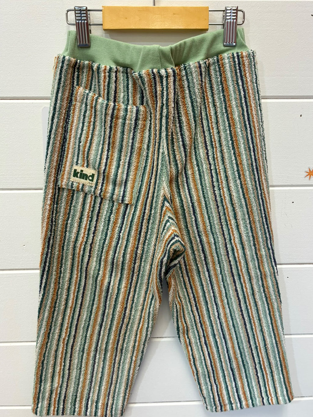 Kind Clothes Club Forest Stripe Terry Pants - Size 4