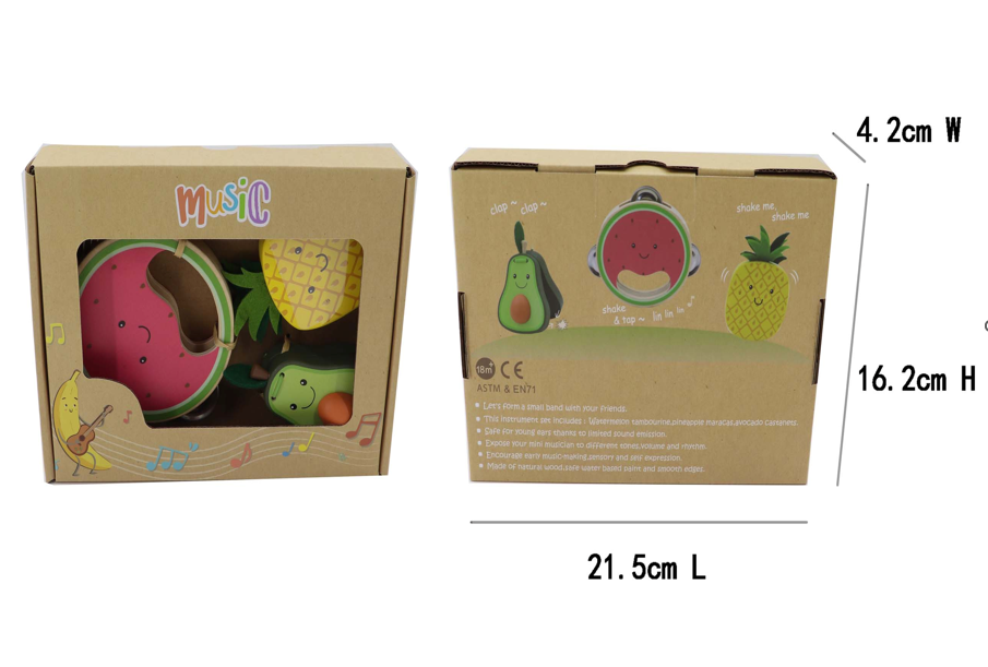 Wooden Fruit Musical Set