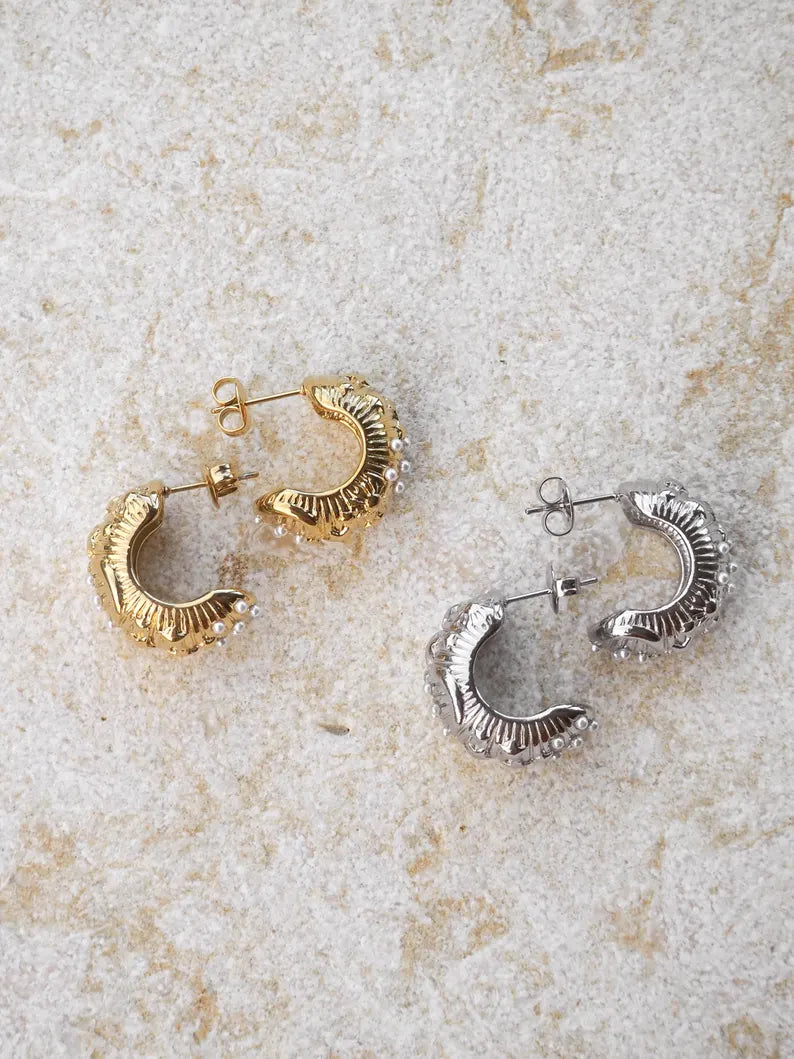 Sun Moon Half Hoops
