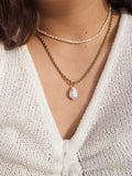 Keshi Pearl Twist Chain Necklace