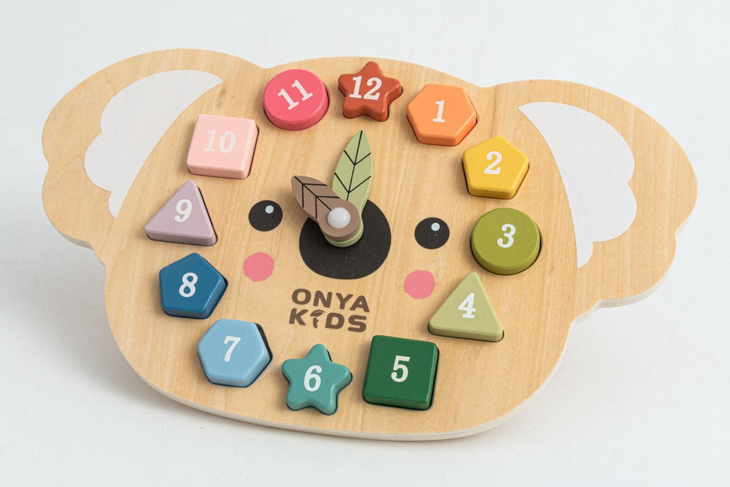 Wooden Koala Learning Clock