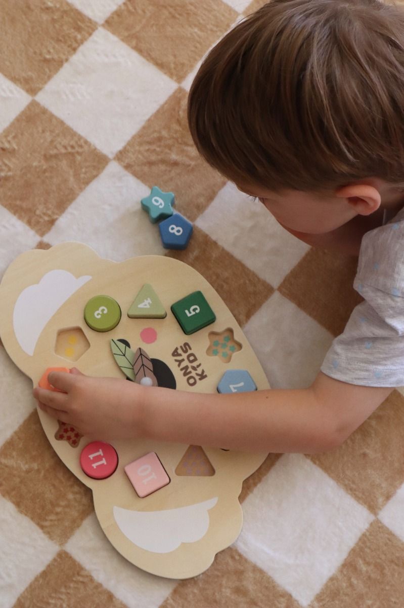 Wooden Koala Learning Clock