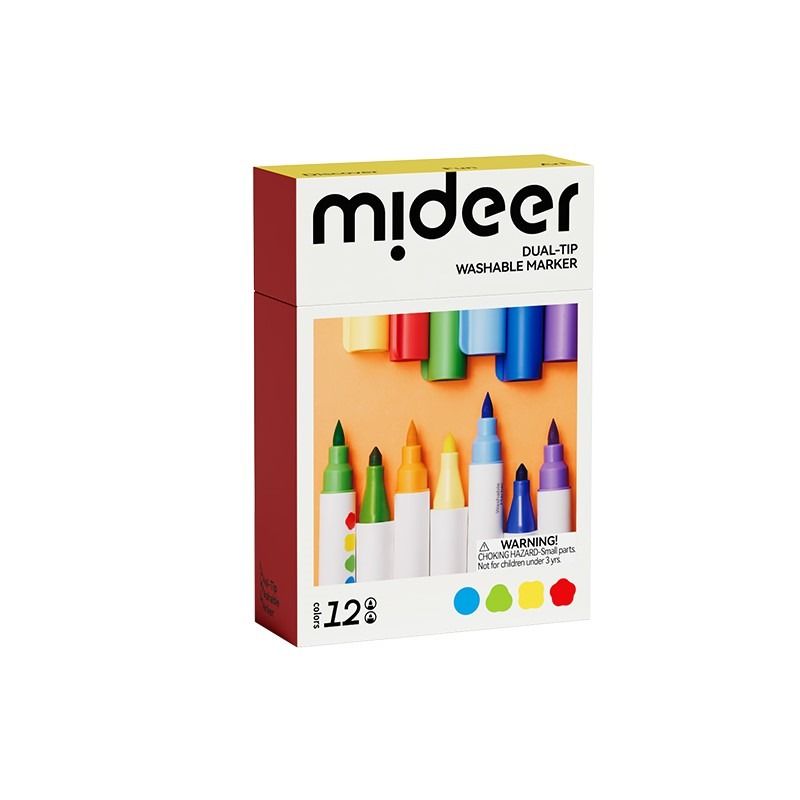 Dual-Tip Washable Markers - 12 Colours