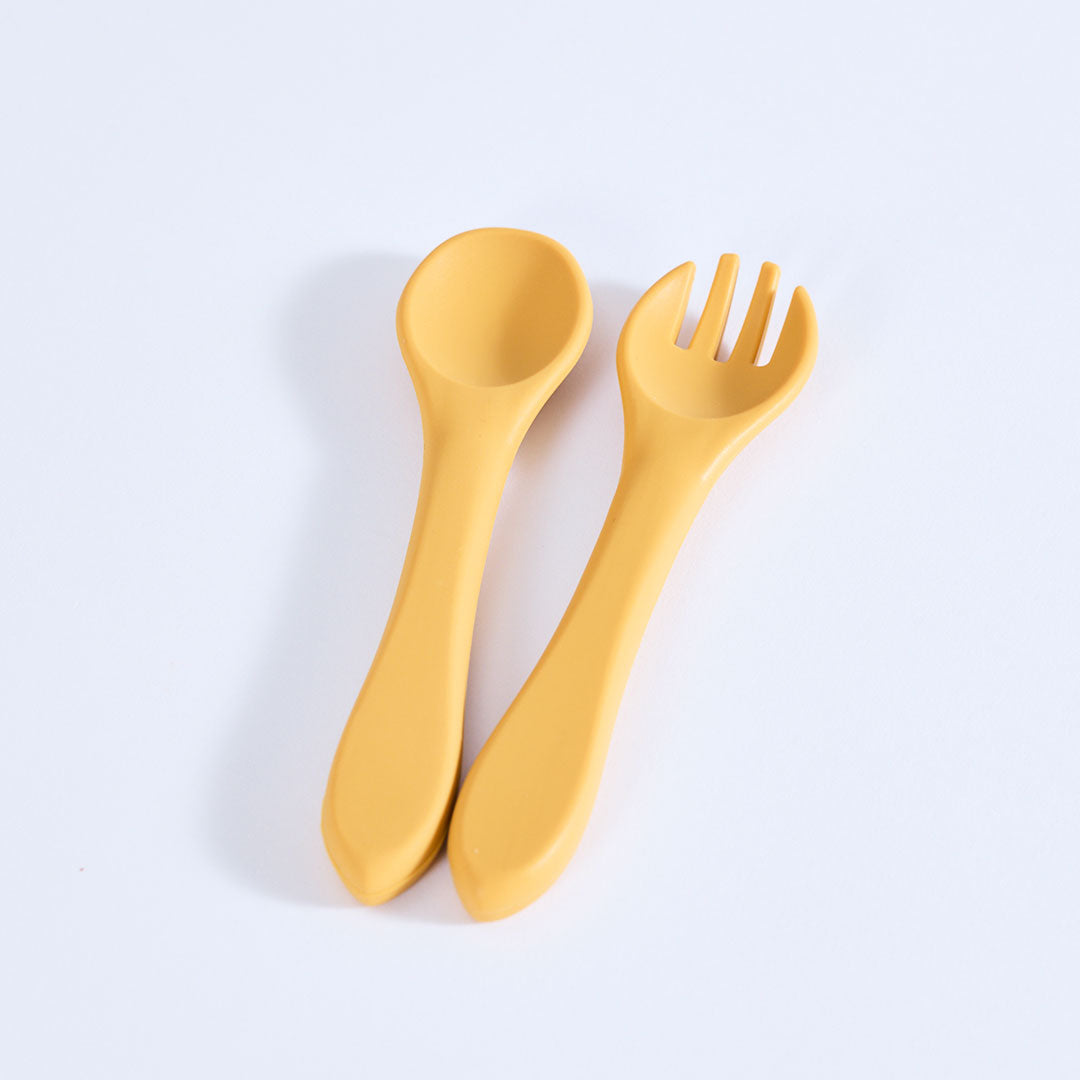 Milk Addict Silicone Spoon and Fork Set