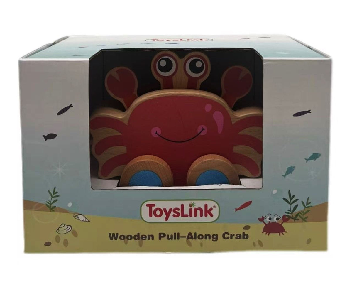 Wooden Pull-Along Crab