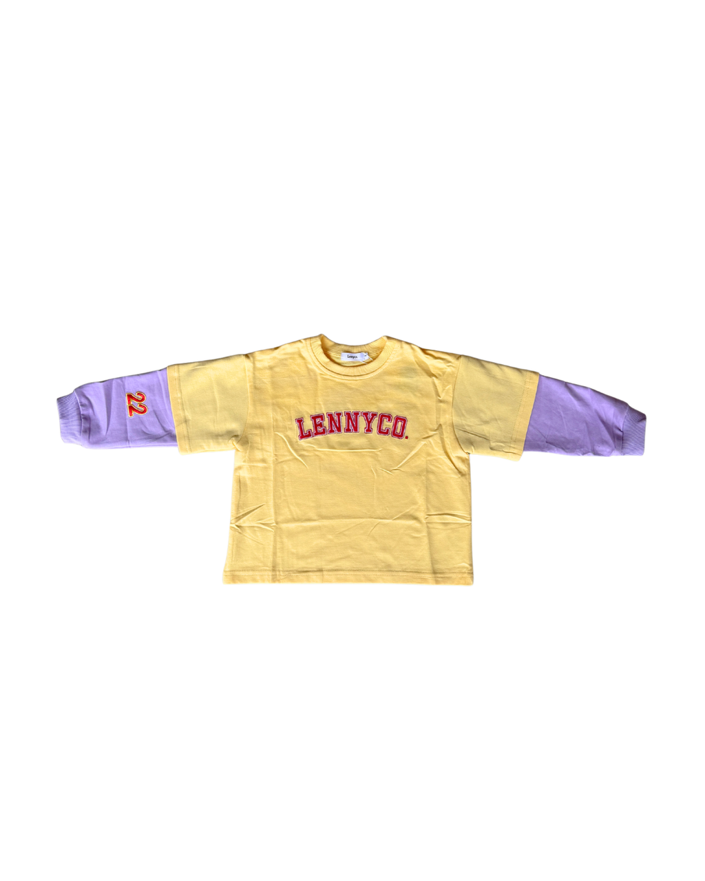 Lennyco Kids Layered Long Sleeve - Yellow/Purple