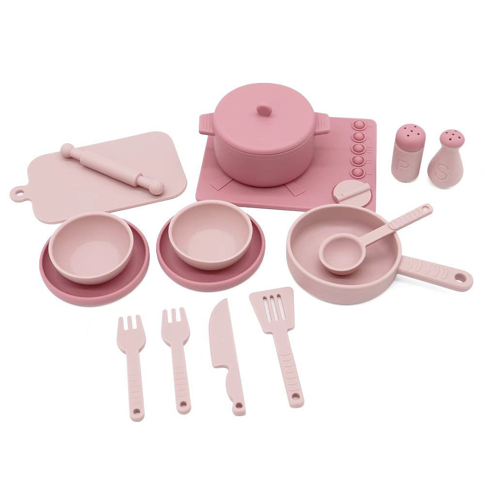 Pink Silicone Kitchen Set
